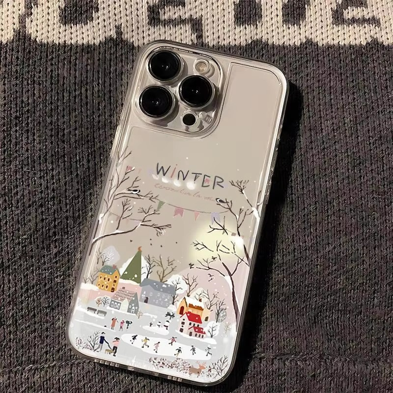 Phone Cases Galaxy A16 5G - Funda Transparente con Diseño de Nieve