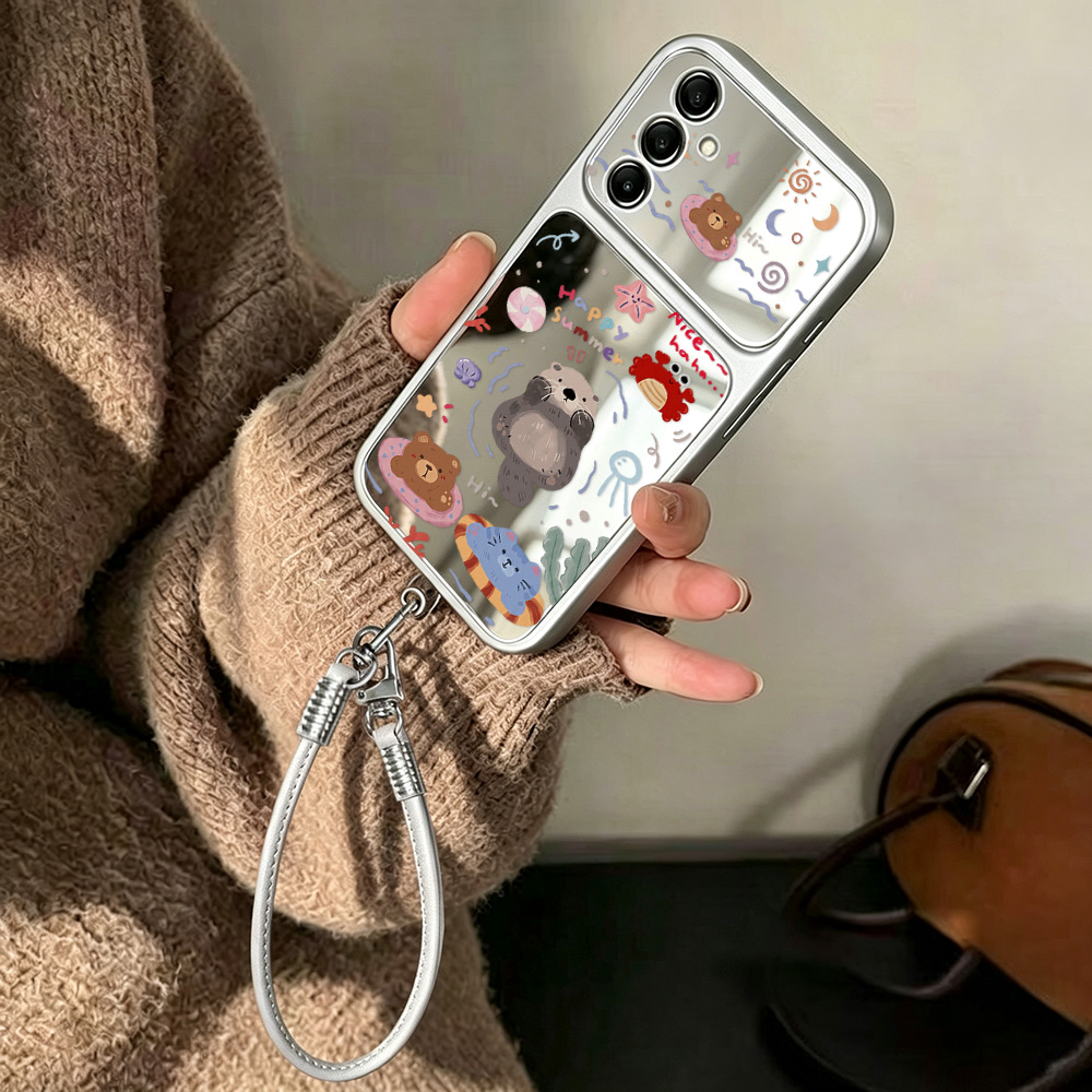 Funda con espejo y cordón con  - Phone Cases Galaxy A16 5G reseña y precio